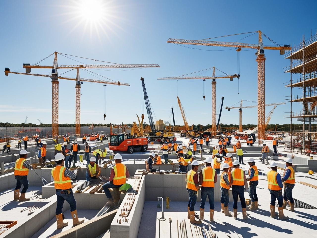 Modern construction site